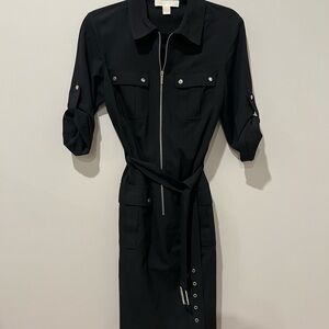 Michael Kors Black Belted Dress